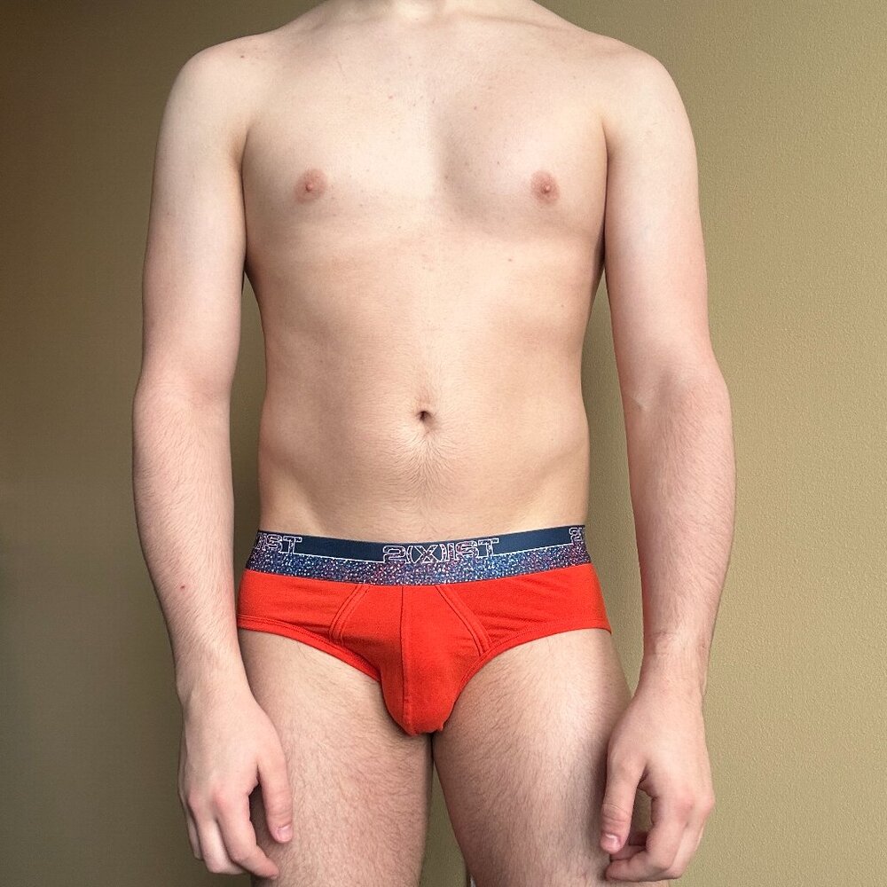 2xist Men's Briefs (Orange, Medium)